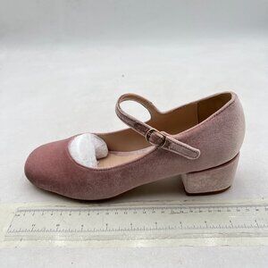 FYS Pink Square Toe Mary Jane Low Chunky Block Heel Pumps Casual Outdoor Shoes